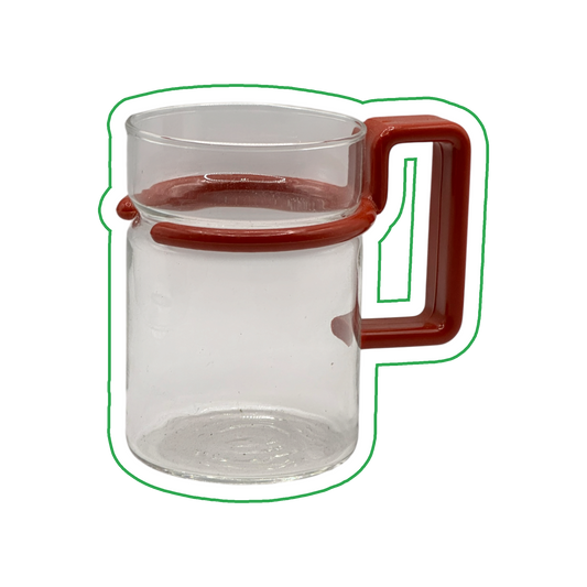 Vaso con asa cuadrada desmontable · Años 70–80